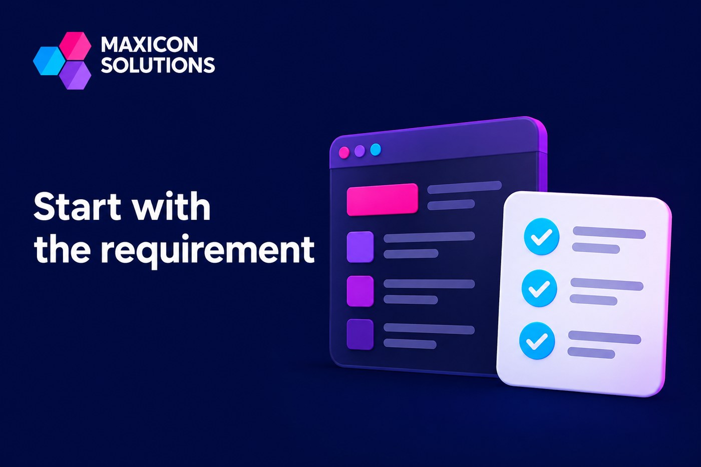 business software: Software interface and requirement checklist for a business software assessment