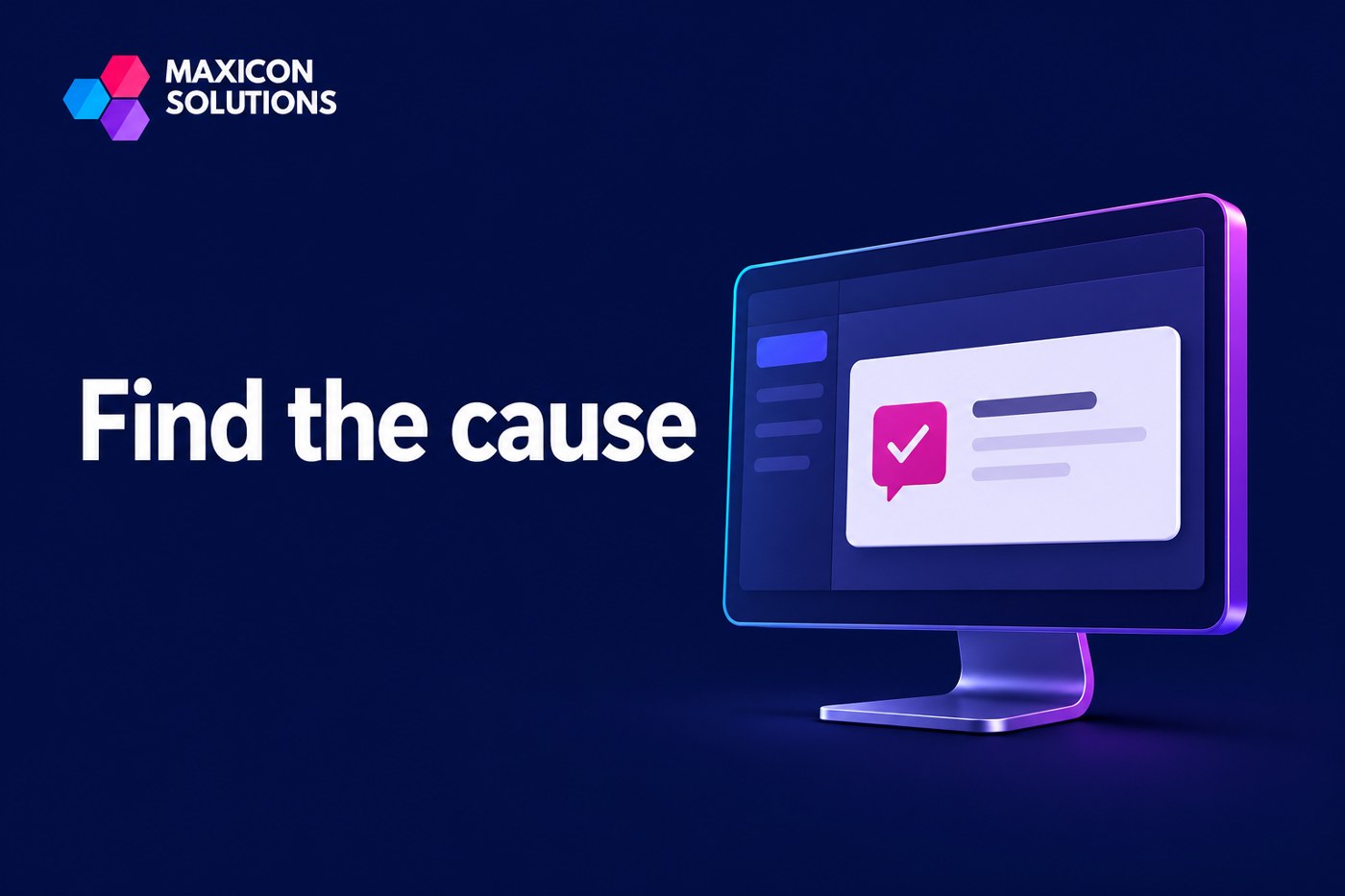 helpdesk tickets: Maxicon conceptual illustration of support ticket and diagnostic assessment with verification checks