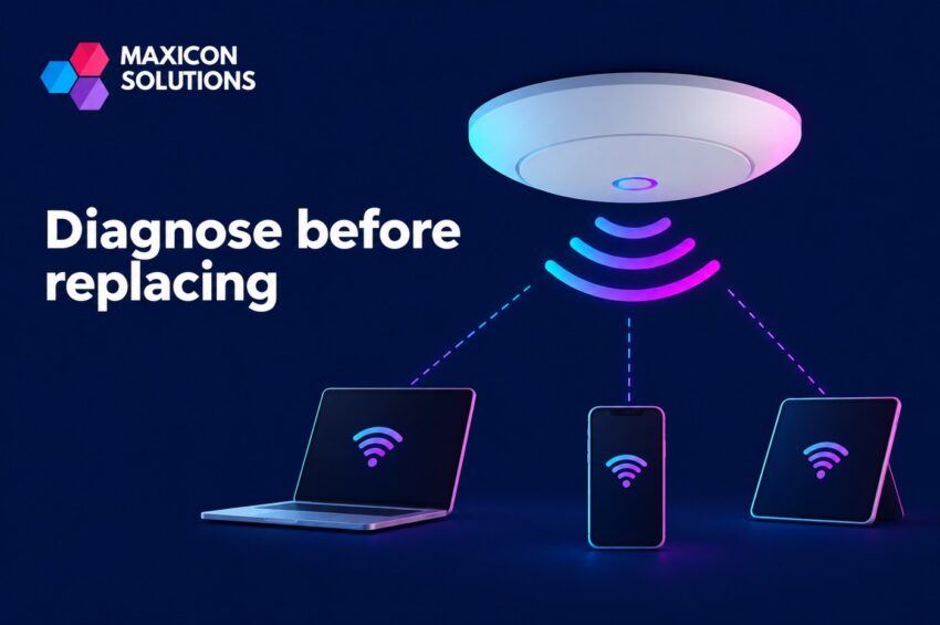 Diagnosing Office Wi-Fi: Coverage, Congestion or the Internet Link?