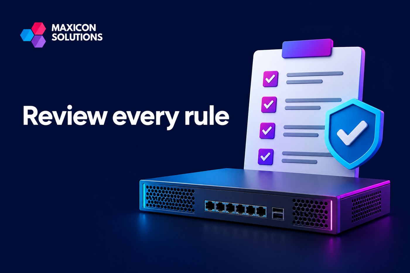 firewall operations register: Maxicon conceptual illustration of generic firewall and operations register with verification checks