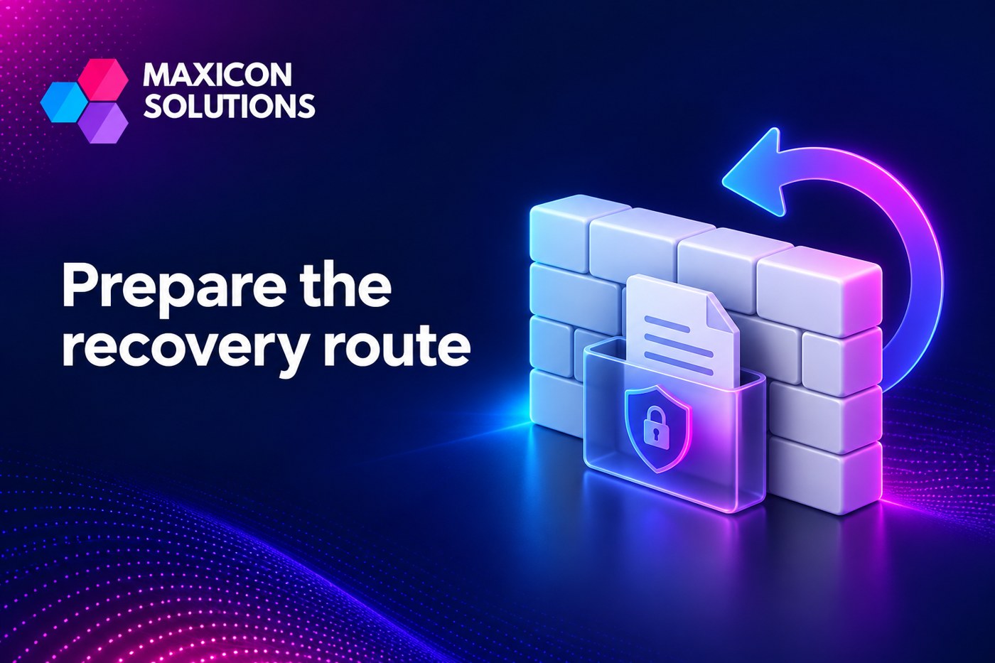 Protected configuration record and return arrow illustrating upgrade recovery planning